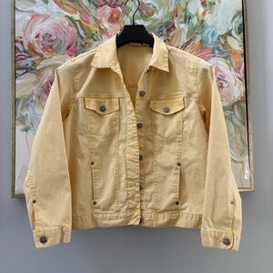 Chico’s Yellow Stretch Denim Jacket Size 1